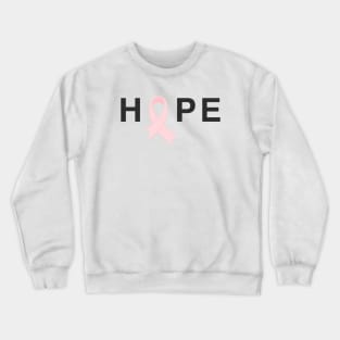 Hope Pink Ribbon Breast Cancer Awareness Crewneck Sweatshirt